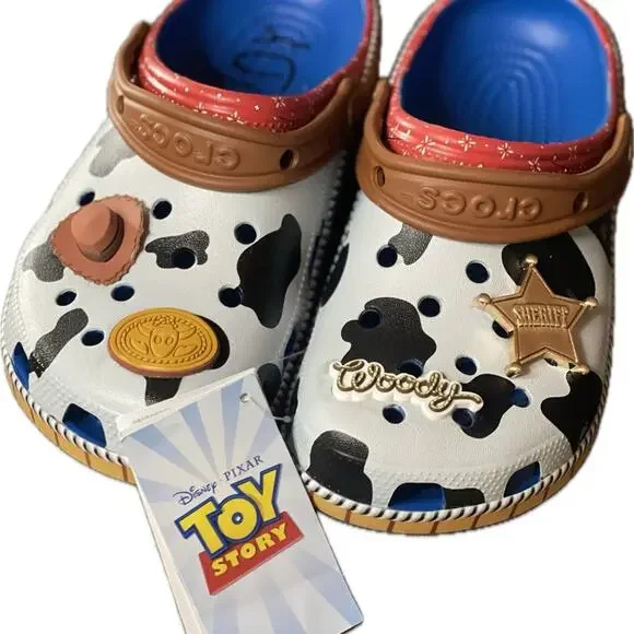 NWT Crocs Pixar Toy Story Woody size Junior 5 kids clogs